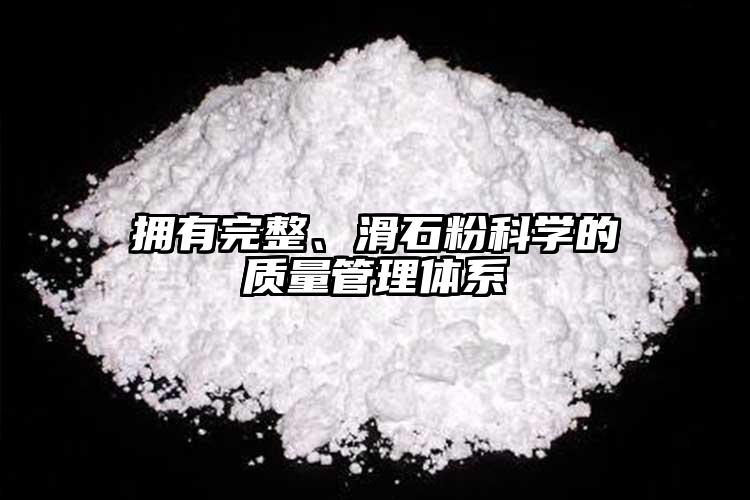 擁有完整、滑石粉科學(xué)的質(zhì)量管理體系