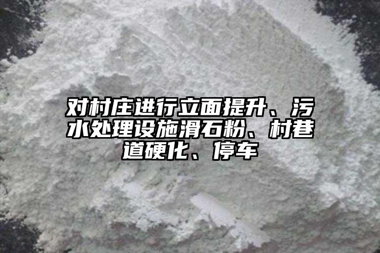 對村莊進行立面提升、污水處理設(shè)施滑石粉、村巷道硬化、停車