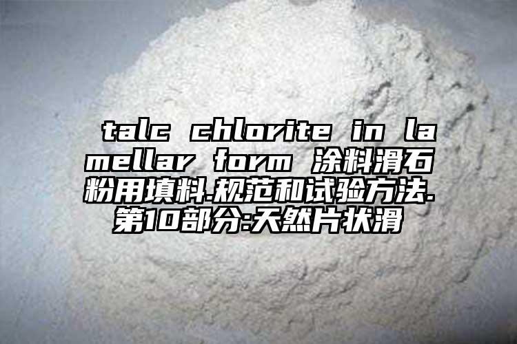  talc chlorite in lamellar form 涂料滑石粉用填料.規(guī)范和試驗(yàn)方法.第10部分:天然片狀滑