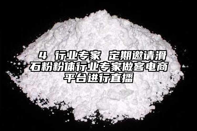  4 行業(yè)專家 定期邀請(qǐng)滑石粉粉體行業(yè)專家做客電商平臺(tái)進(jìn)行直播